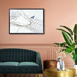 «Fence and Bird, 2008» в интерьере классической гостиной над диваном
