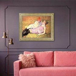 «Софа» в интерьере гостиной с розовым диваном