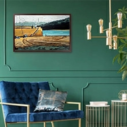 «Smeaton's Pier» в интерьере в классическом стиле с зеленой стеной