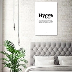 «Hygge» в интерьере спальни в скандинавском стиле над кроватью