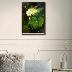«Белый цветок лотоса» в интерьере в классическом стиле в светлых тонах