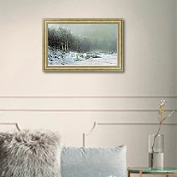 «Зима. Ледокол. 1878» в интерьере в классическом стиле в светлых тонах