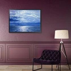 «Deep Blue Sea, 2001» в интерьере в классическом стиле в фиолетовых тонах