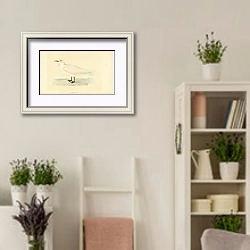 «Ivory Gull 1» в интерьере комнаты в стиле прованс с цветами лаванды
