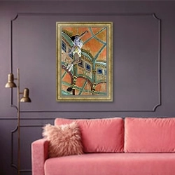 «В цирке» в интерьере гостиной с розовым диваном