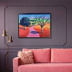 «Kendal» в интерьере гостиной с розовым диваном