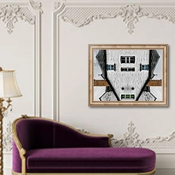 «Robot house, 2014» в интерьере в классическом стиле над банкеткой