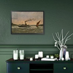 «Past on the Medway 1» в интерьере в классическом стиле над столом