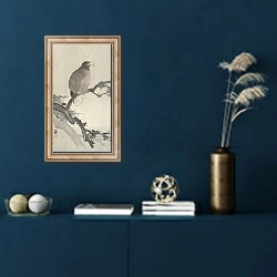 «White-tailed eagle on branch» в интерьере в классическом стиле в синих тонах