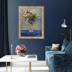 «Herbststrauss» в интерьере в классическом стиле в синих тонах