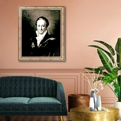 «Johann Wolfgang Goethe 2» в интерьере классической гостиной над диваном