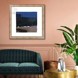 «At Large, 2015,» в интерьере классической гостиной над диваном