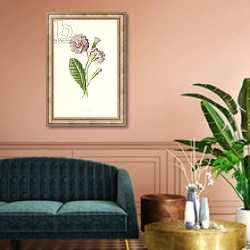 «Double Primrose» в интерьере классической гостиной над диваном