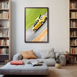 «Renault Clio Sport 200. RHHCC. Смоленское кольцо. 2011» в интерьере современной светлой гостиной над диваном