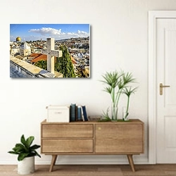 «Иерусалим, Израиль. Старый город» в интерьере современной прихожей над тумбой