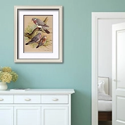«Wood Pigeon-Stock Dove-Turtle Dove» в интерьере коридора в стиле прованс в пастельных тонах
