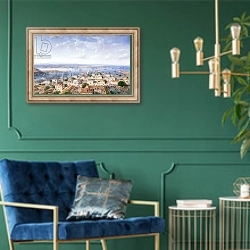 «View of Sebastopol» в интерьере в классическом стиле с зеленой стеной
