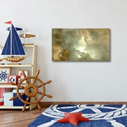 «Золотая туманность» в интерьере детской комнаты для мальчика в морской тематике