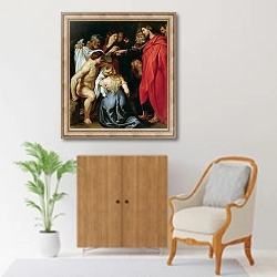 «The Resurrection of Lazarus» в интерьере в классическом стиле над комодом