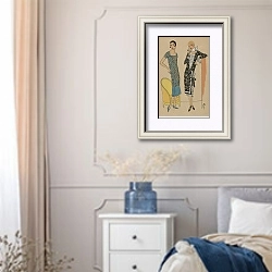 «POUR RECEVOIR.» в интерьере спальни в стиле прованс с синими деталями