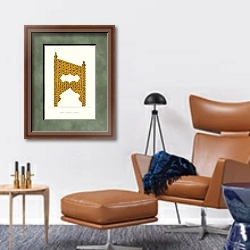 «Mesto tsarskoe zolotoe.» в интерьере кабинета с кожаным креслом