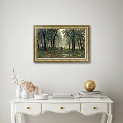 «Дождь в лесу» в интерьере в классическом стиле над столом