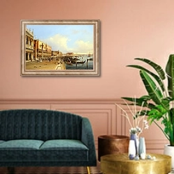 «The Grand Canal, Venice» в интерьере классической гостиной над диваном