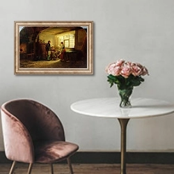 «The Letter, 1869» в интерьере в классическом стиле над креслом