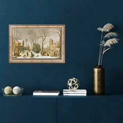 «The Four Seasons: Winter» в интерьере в классическом стиле в синих тонах