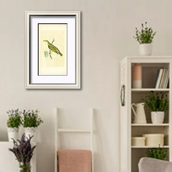 «Wood Warbler 5» в интерьере комнаты в стиле прованс с цветами лаванды