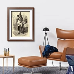 «Nicholas I of Russia 3» в интерьере кабинета с кожаным креслом