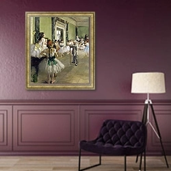 «Танцевальный класс 2» в интерьере в классическом стиле в фиолетовых тонах