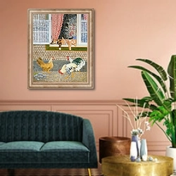 «The Fowl and The Pussycats» в интерьере классической гостиной над диваном