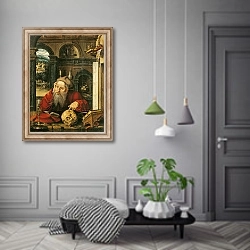 «St. Jerome in his Study» в интерьере коридора в классическом стиле