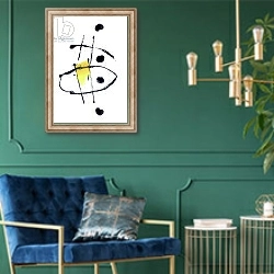 «Untitled,» в интерьере в классическом стиле с зеленой стеной