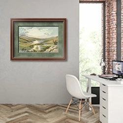 «Loch Tummel - The Queen's View» в интерьере современного кабинета на стене