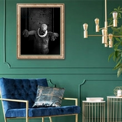 «A clowns death 10» в интерьере в классическом стиле с зеленой стеной