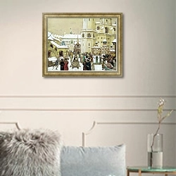«Площадь Ивана Великого в Кремле. XVII век. 1903» в интерьере в классическом стиле в светлых тонах