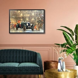 «Christmas Bentley» в интерьере классической гостиной над диваном