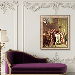 «The Martyrdom of St. Symphorien, 1834» в интерьере в классическом стиле над банкеткой