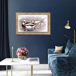 «Long Tailed Duck 1» в интерьере в классическом стиле в синих тонах