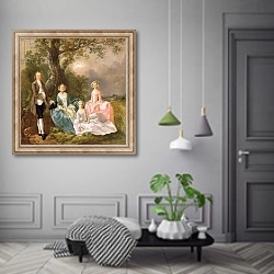 «Mr and Mrs John Gravenor and their Daughters, Elizabeth and Ann» в интерьере коридора в классическом стиле