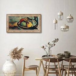 «Obststillleben» в интерьере кухни в стиле ретро над обеденным столом