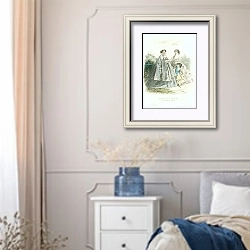 «Journal des Demoiselles №4» в интерьере спальни в стиле прованс с синими деталями