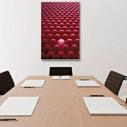 «Pink tennis balls, Italy» в интерьере офиса над переговорным столом