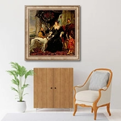 «Элейтия Толбот, графиня Шрусбери» в интерьере в классическом стиле над комодом
