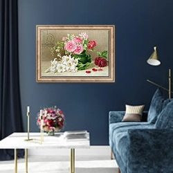 «Roses and Lilies» в интерьере в классическом стиле в синих тонах
