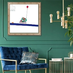 «Riace» в интерьере в классическом стиле с зеленой стеной