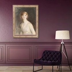 «Portrait of Jacqueline» в интерьере в классическом стиле в фиолетовых тонах