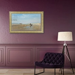 «At the Beach; Sur la plage» в интерьере в классическом стиле в фиолетовых тонах